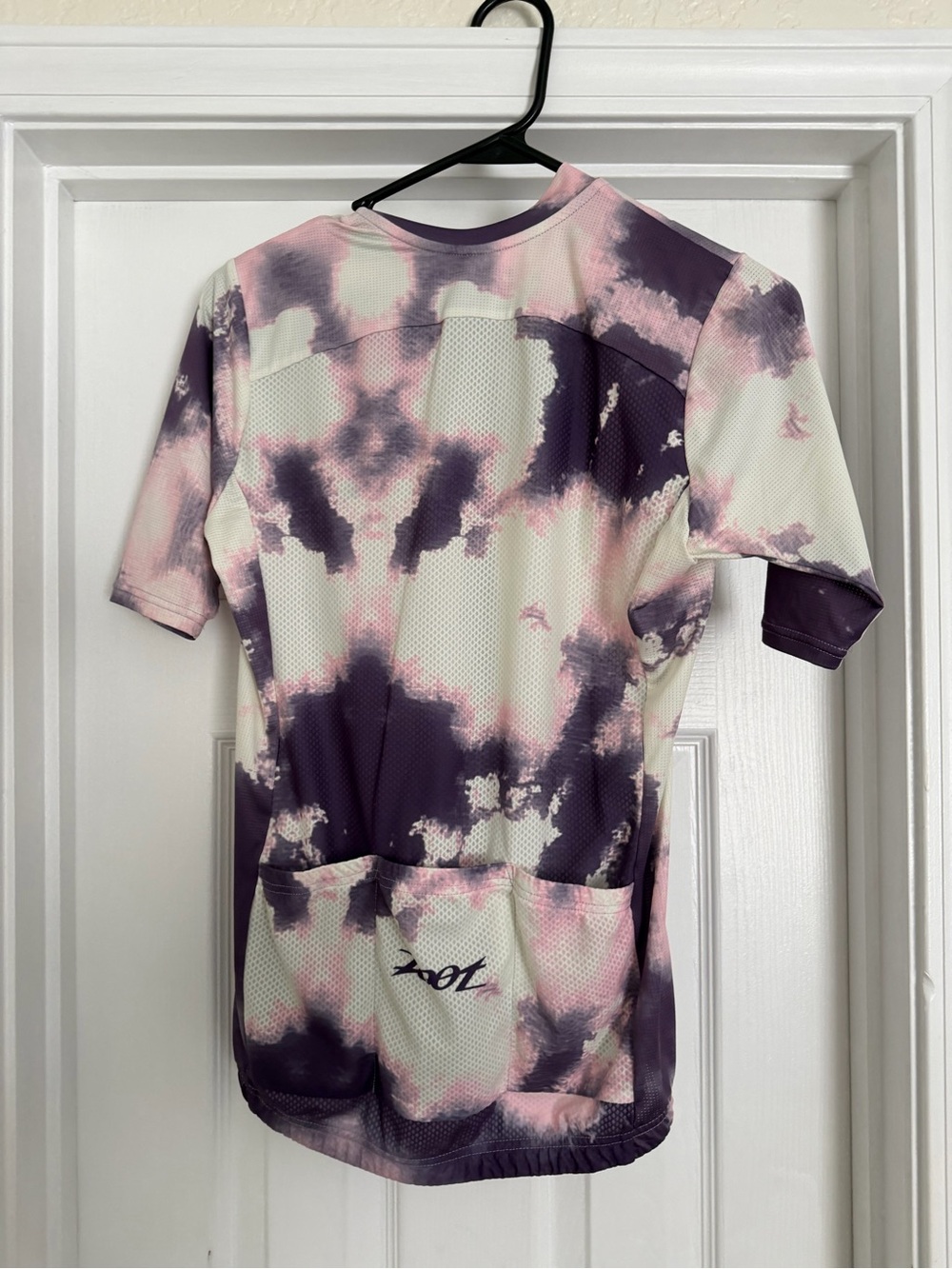 Zoot Tie-Dye Short Sleeve Cycling Jersey in Purple, Pink & Cream - Picture 2 of 2